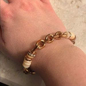 Stretchy Rose Gold Fossil Bracelet